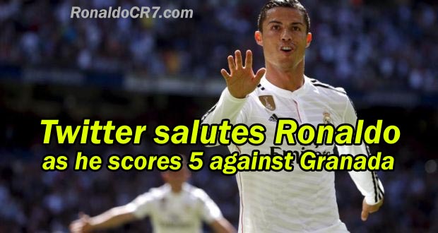 Twitter salutes Ronaldo as he scores 5 against Granada