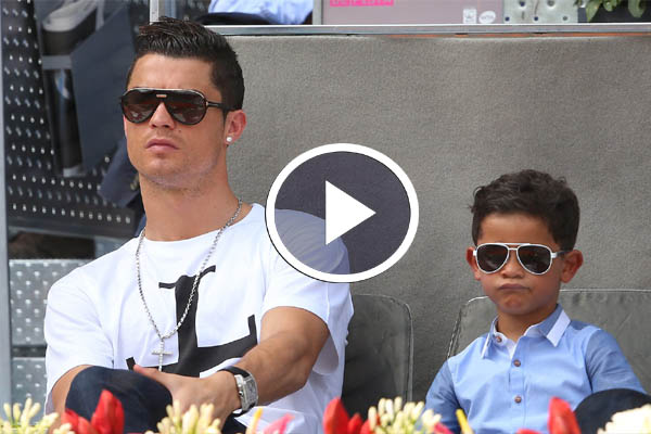 Cristiano Ronaldo's Son Meets Messi, Interrupts Interview Dressed as Superman