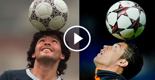 Cristiano Ronaldo vs Diego Maradona - Fantastic Skills