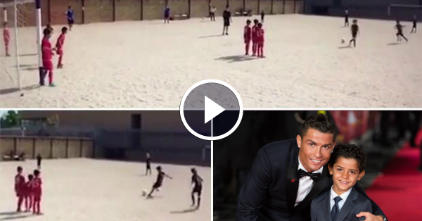 Cristiano Ronaldo posts a clip of Cristiano Ronaldo Jr free kick on Instagram